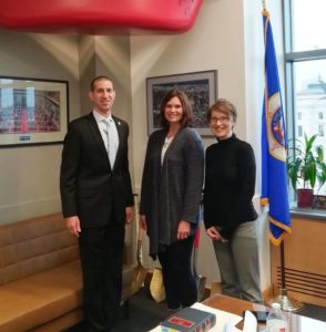 Senator Jeremy Miller, Shanna Quimby and Erica Barnes