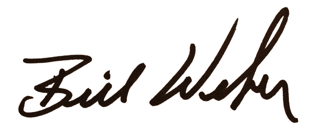 Senator Bill Weber signature