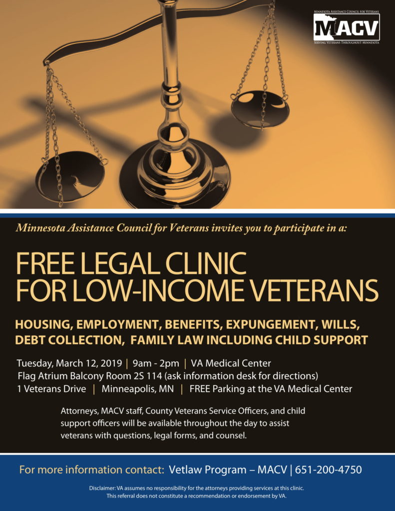 2019 veteran legal clinic