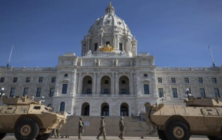 National Guard Members Protect the State Capitol