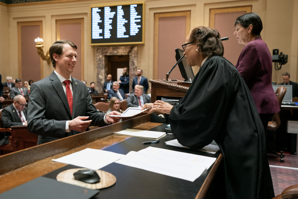Senator Andrew Mathews sworn in for 20232024 legislative session