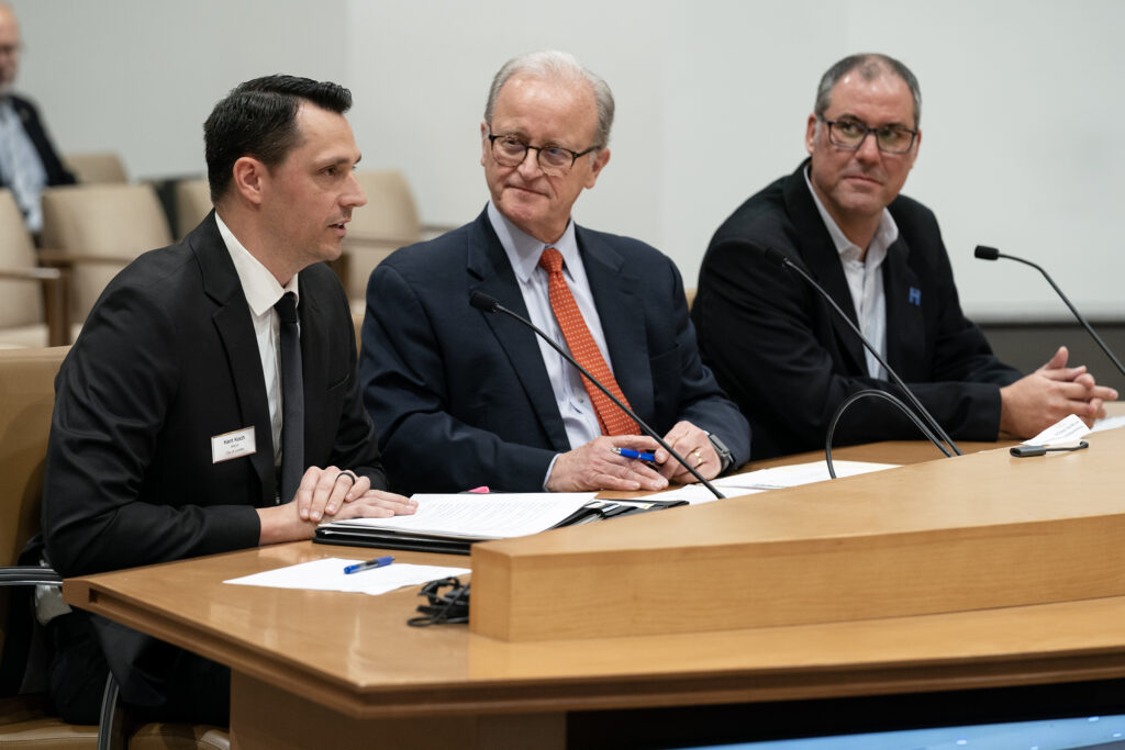 Sen. Warren Limmer with Highway 55 Corridor testifiers