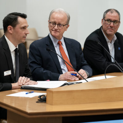 Sen. Warren Limmer with Highway 55 Corridor testifiers
